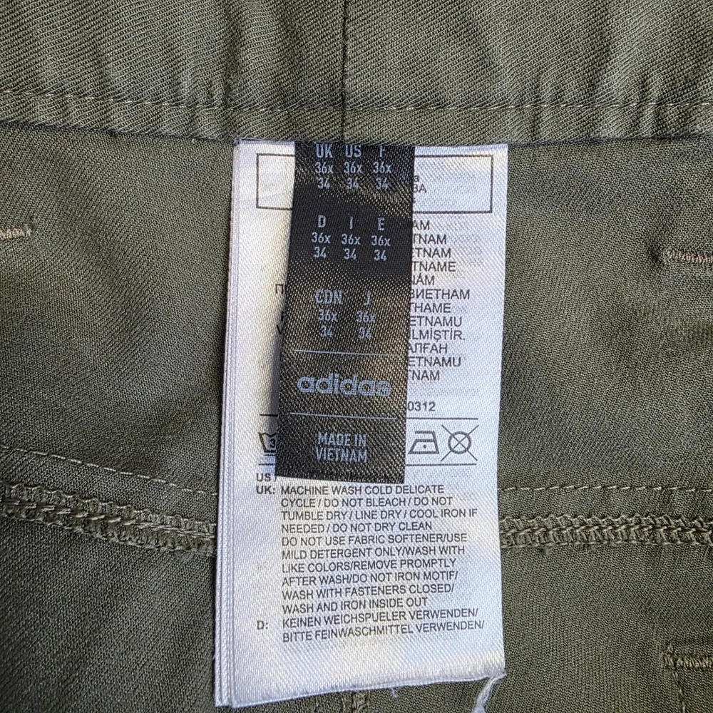 Adidas Go To 5 Pocket Golf Pants Olive Green Stretch Cotton Lyocell HR7926 36x32